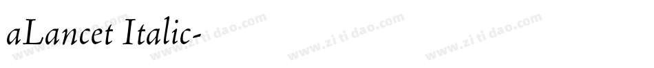 aLancet Italic字体转换